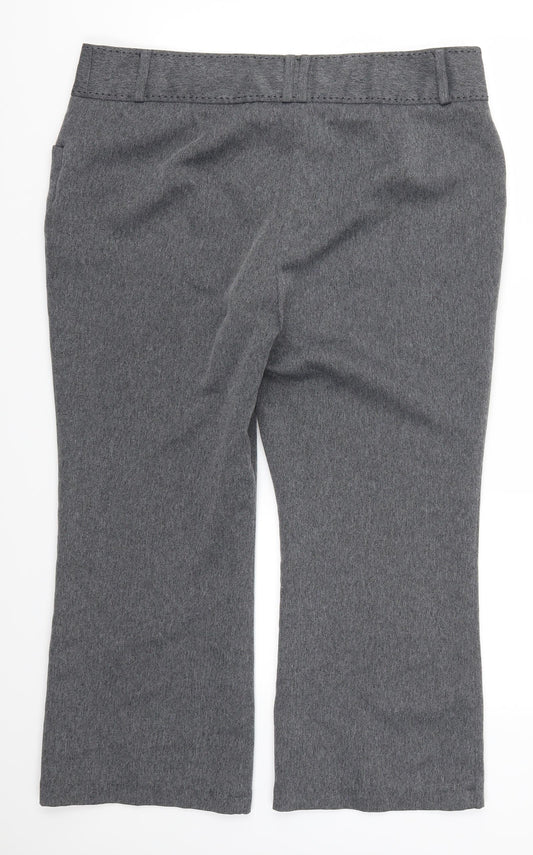 TU Womens Grey Herringbone Trousers Size 16 L23 in