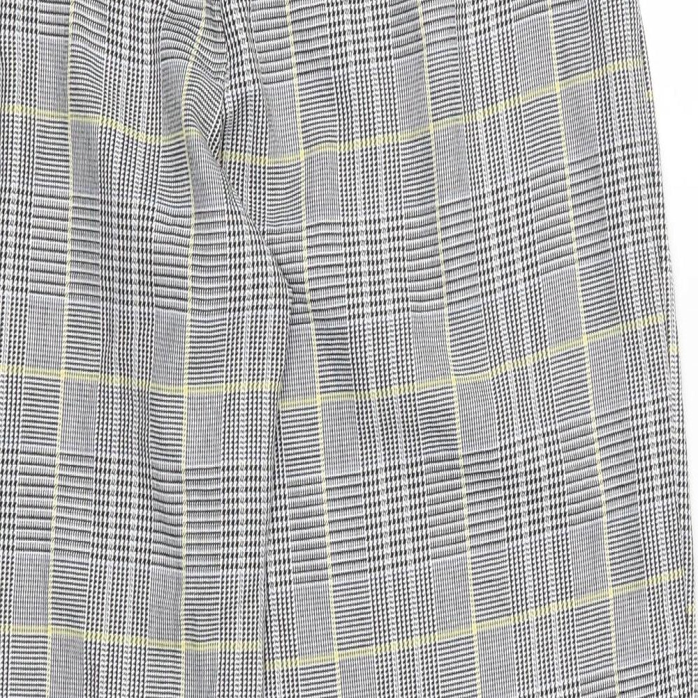 Primark Womens Grey Houndstooth Trousers Size 16 L30 in