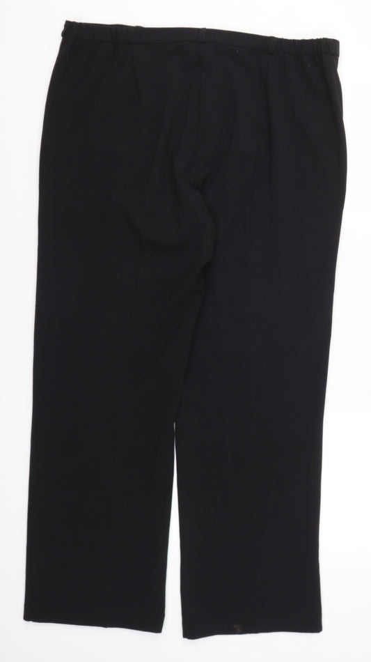 Debenhams Womens Black Trousers Size 16 L28 in
