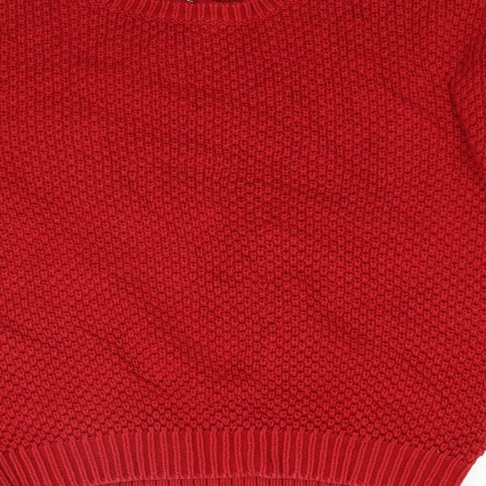 Marks & Spencer Womens Red Knit Pullover Jumper Size 10