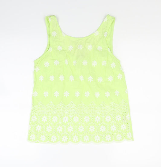 NEXT Womens Green Floral Jersey Basic Tank Size 10