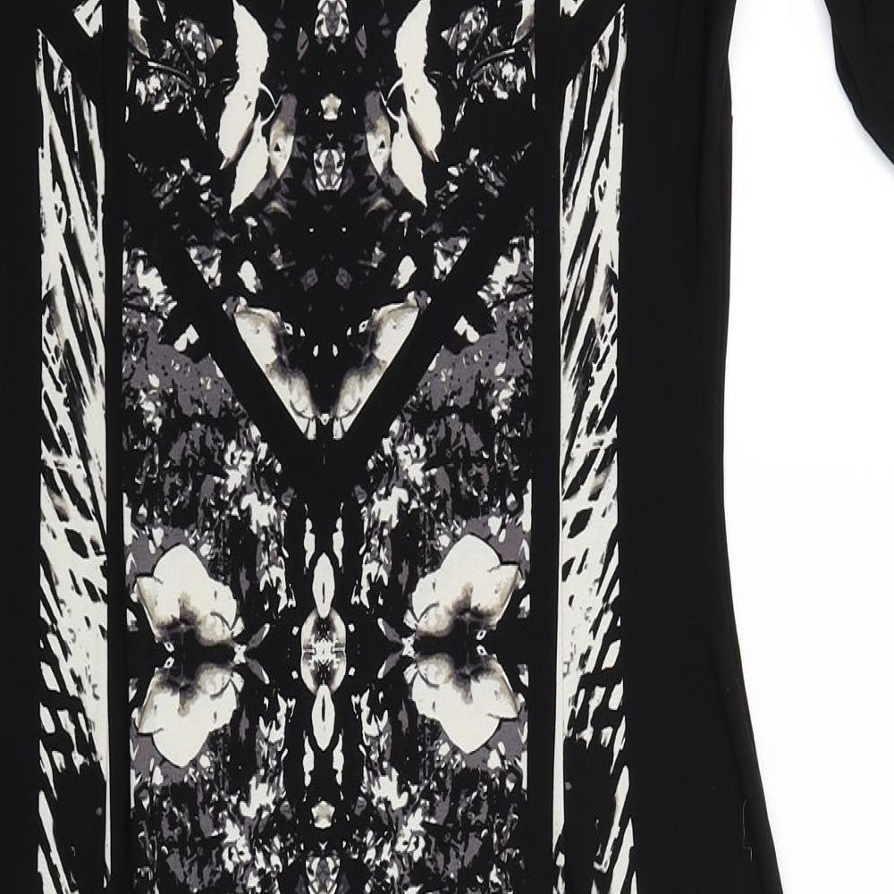 Marks and Spencer Womens Black Floral Bodycon Size 12