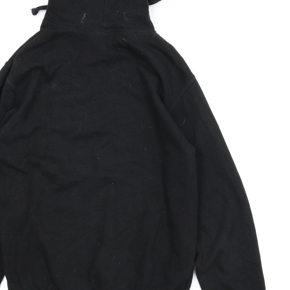 Famona Mens Black Pullover Hoodie Size S
