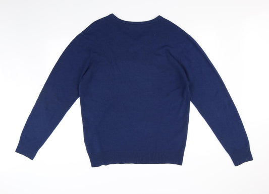 Peacocks Mens Blue Pullover Jumper Size L