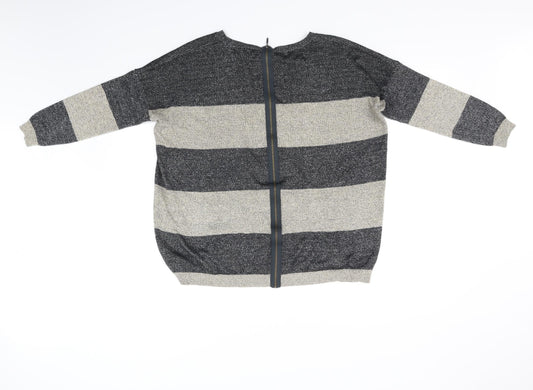 Warehouse Womens Beige Striped Pullover Jumper Size 12