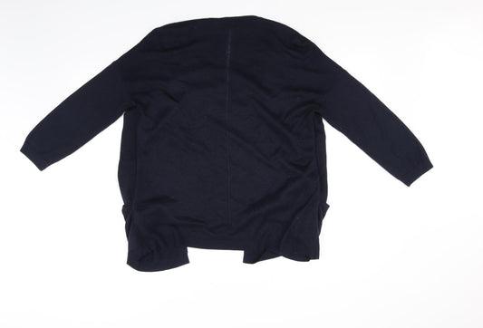 Per Una Womens Blue Cardigan Jumper Size 14