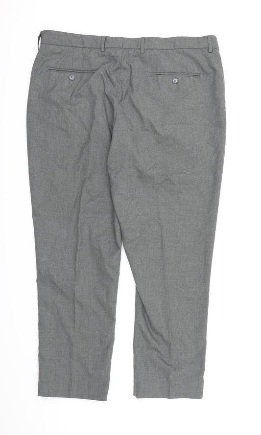 Williams & Brown Mens Grey Rayon Dress Pants Trousers L28 in