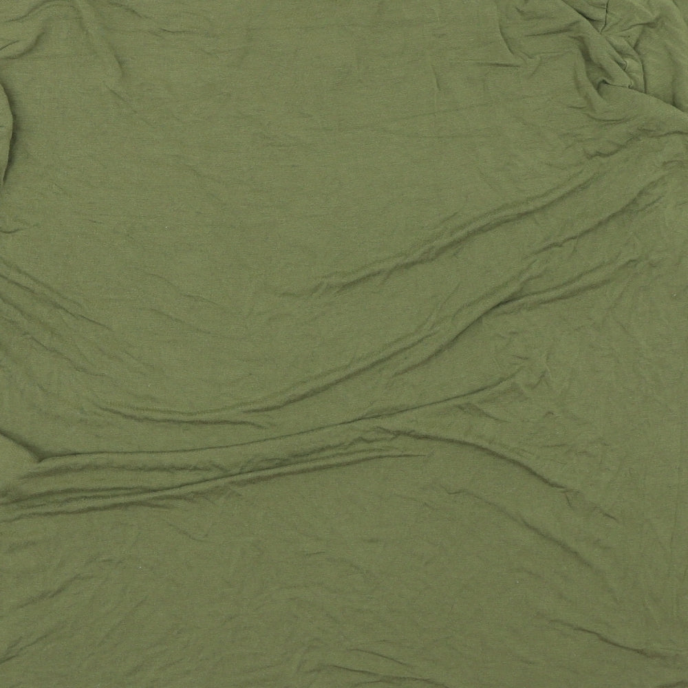 Womens UK Size 14 New Look Green Basic T-Shirt