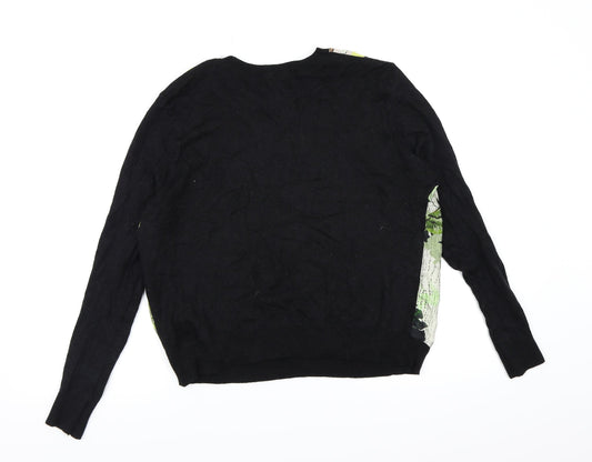 Topshop Womens Beige Floral Pullover Jumper Size 14