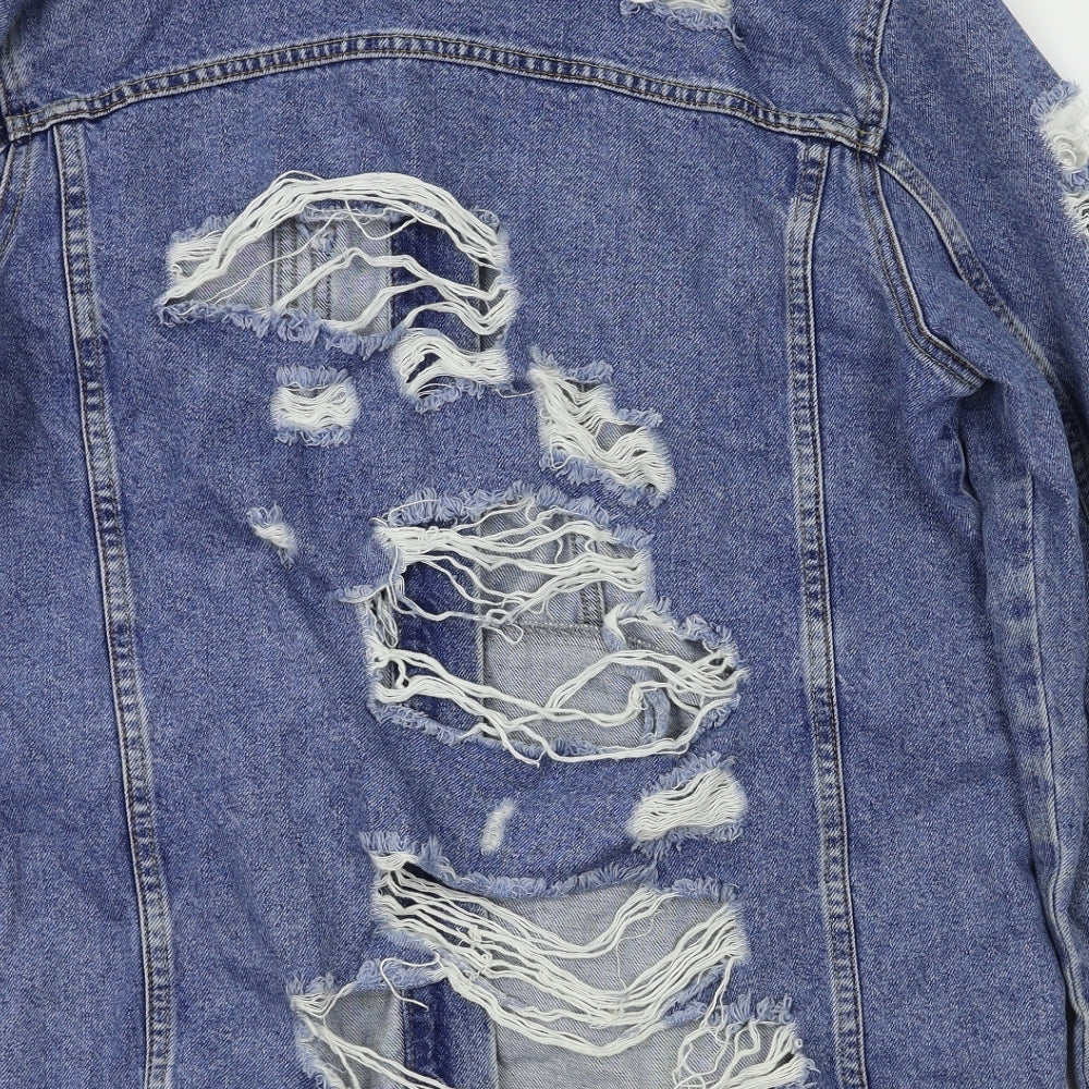 Denim & Co. Womens Blue Jacket Size 12