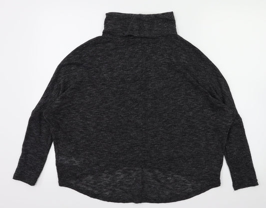 Womens UK Size 10 New Look Grey Basic T-Shirt