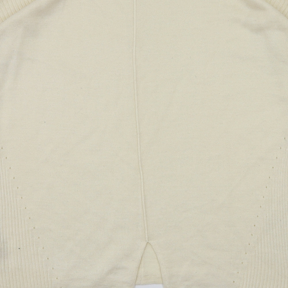 Womens UK Size 8 Topshop Ivory Basic T-Shirt