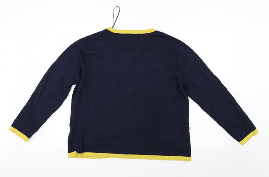 Anna Rose Womens Blue Knit Pullover Jumper Size 2XL