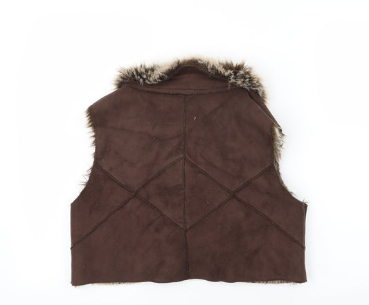Papaya Womens Brown Gilet Jacket Size 12