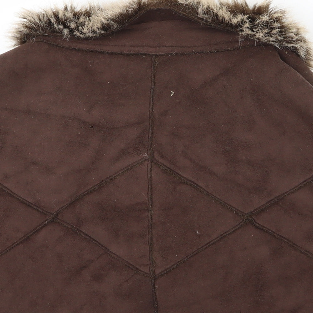 Womens UK Size 12 Papaya Brown Gilet