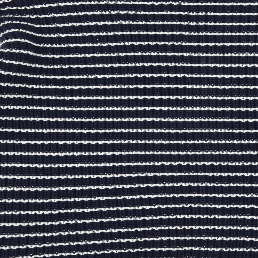 Marks and Spencer Womens Blue Striped Pullover Jumper Size L