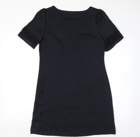 Marks and Spencer Womens Black Shift Size 12 - Ruffle Detail