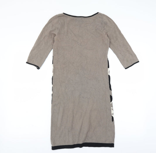 Back view of French Connection women’s brown jumper dress, size XS