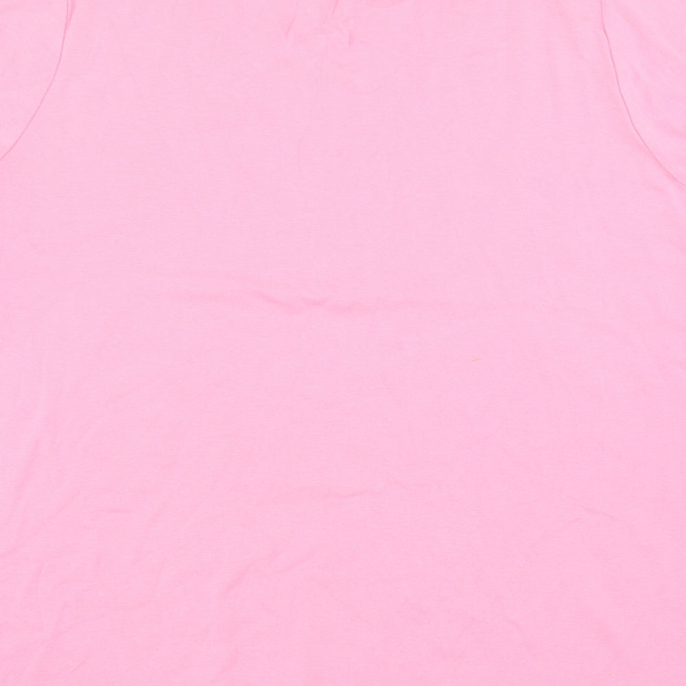 Womens UK Size 22 Evans Pink Basic T-Shirt