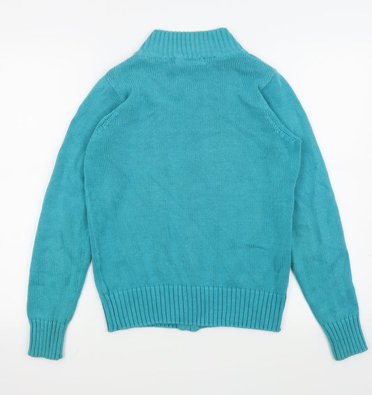 EWM Womens Blue Full Zip Jumper Size 10