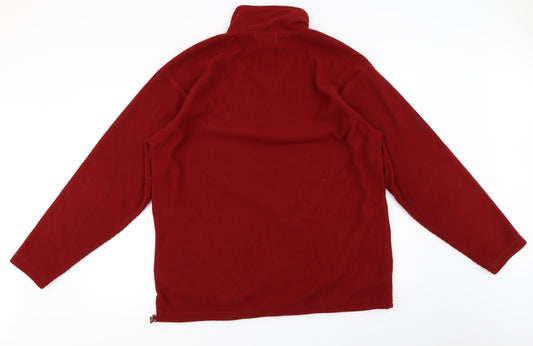 BHS Mens Red Henley Jumper Size L
