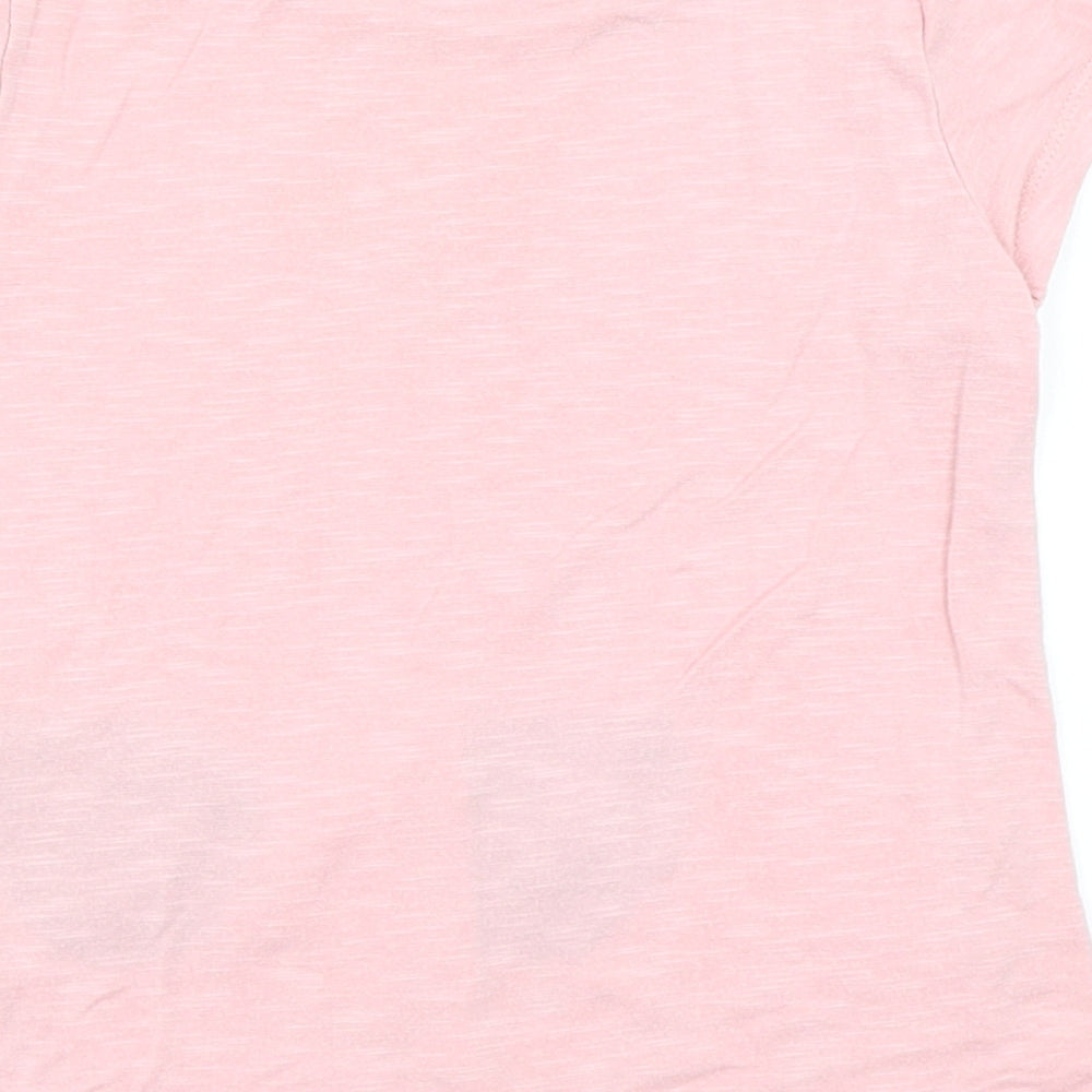 M&Co Girls Pink Basic T-Shirt Size 5-6 Years - Cat