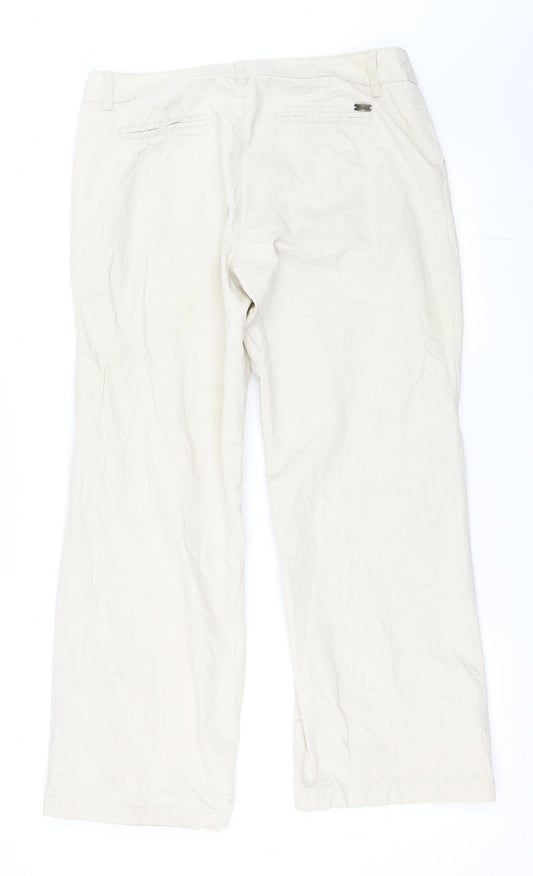 Womens UK Size 14 Street One Regular Fit Chino Beige Trousers