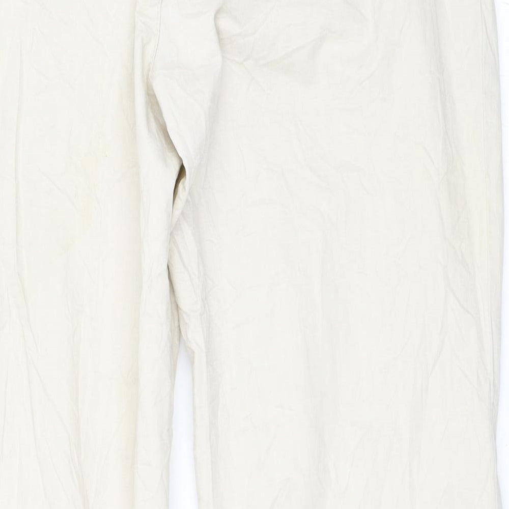 Womens UK Size 14 Street One Regular Fit Chino Beige Trousers