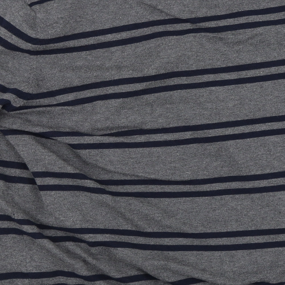 Cedar Wood State Mens Grey Striped Pullover Jumper Size 2XL