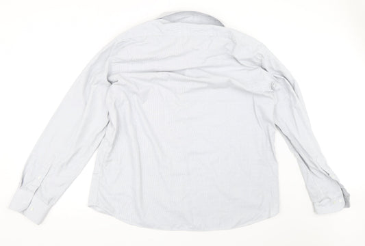 Taylor & Wright Mens Grey Button-Up Size 17.5