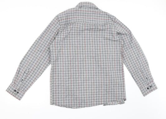 Preworn Mens Grey Check Button-Up Size XL