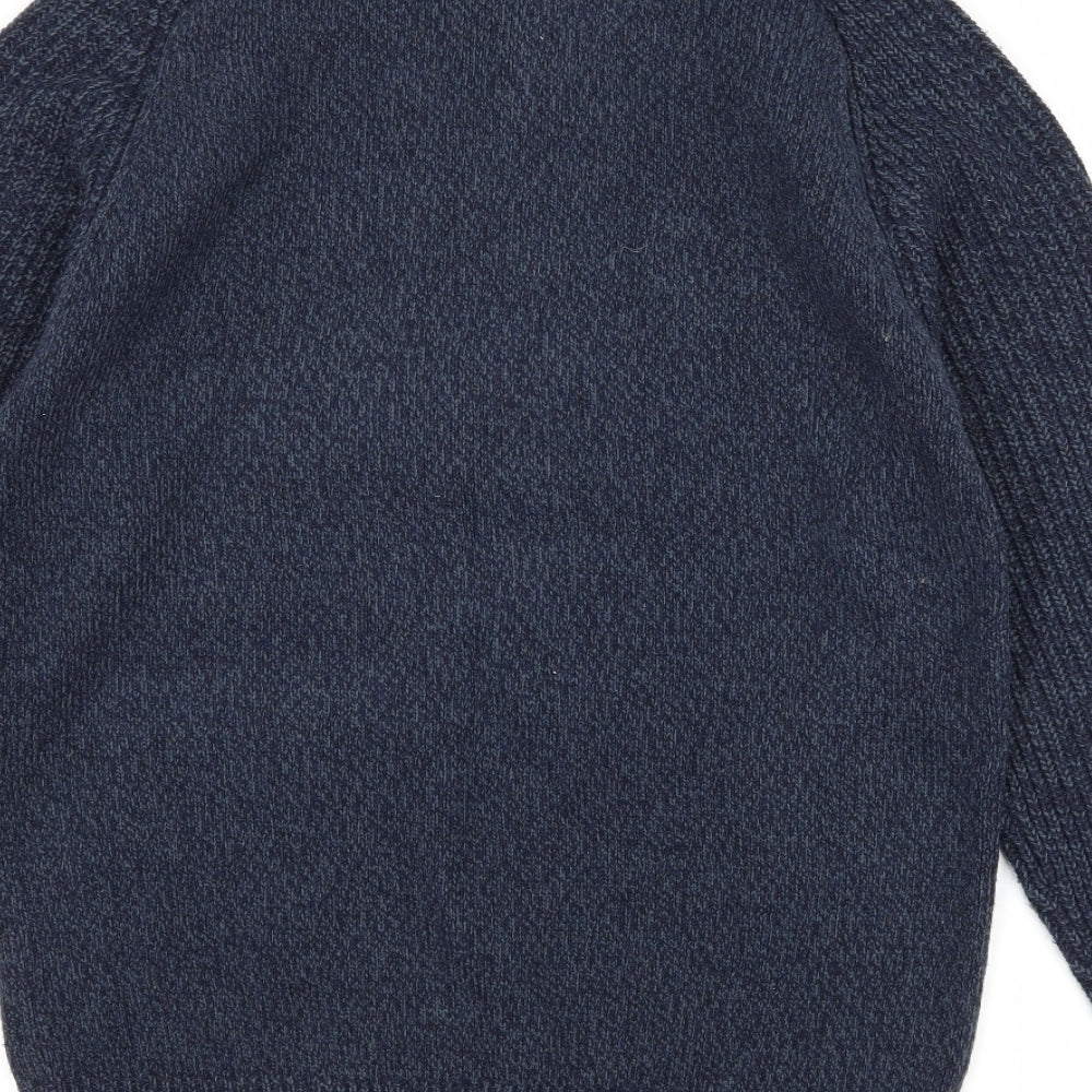 George Mens Blue Knit Pullover Jumper Size S