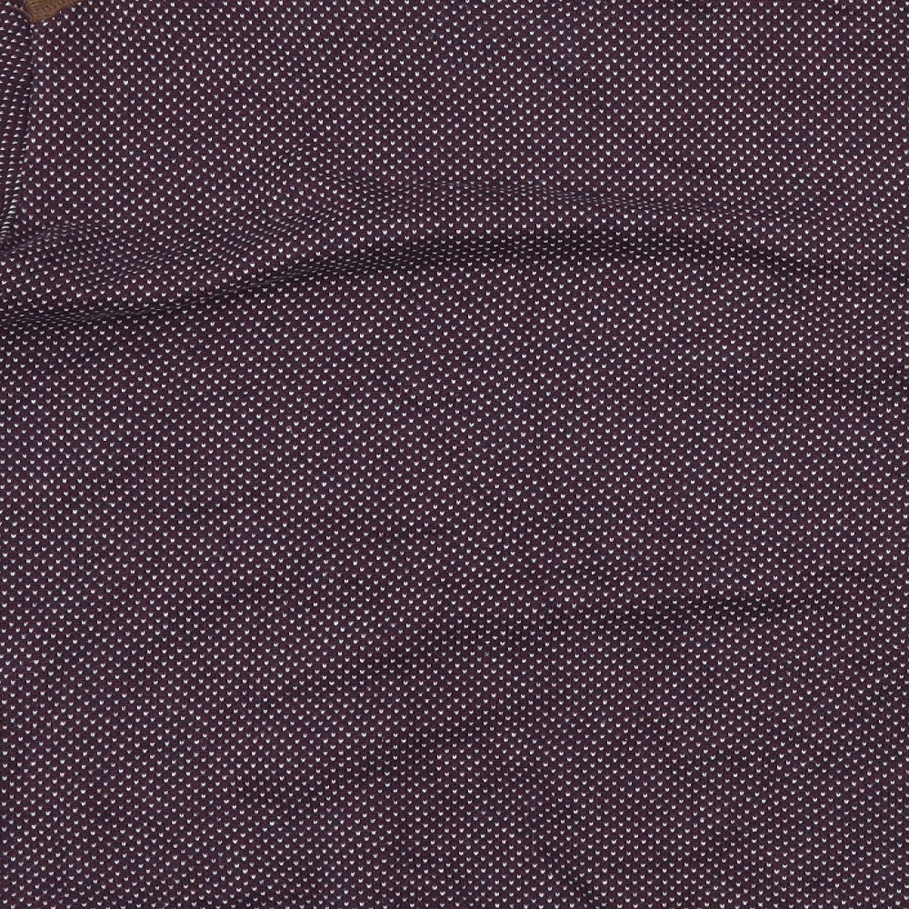 George Mens Blue Polka Dot Knit Pullover Jumper Size XL