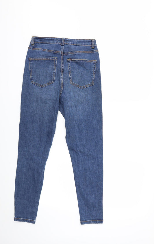 Denim & Co. Womens Blue Denim Skinny Jeans Size 12 L25 in