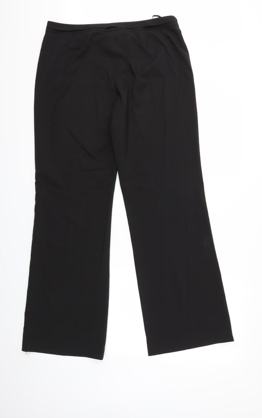 F&F Womens Black Trousers Size 14 L30 in
