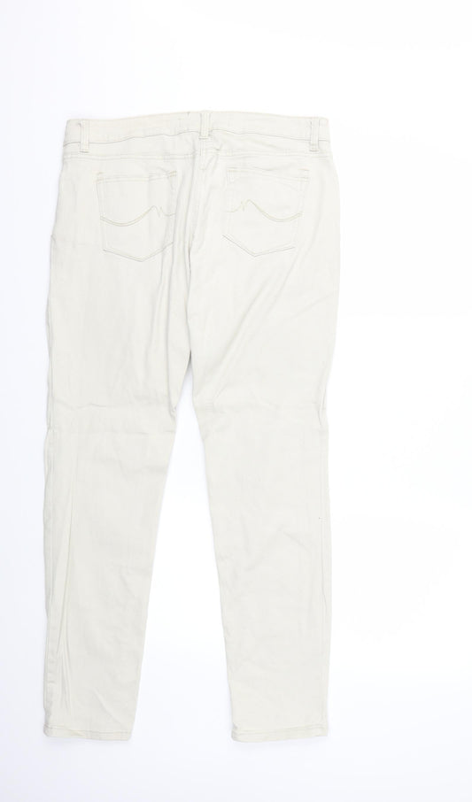 NEXT Womens Beige  Denim Skinny Jeans Size 14 L29 in