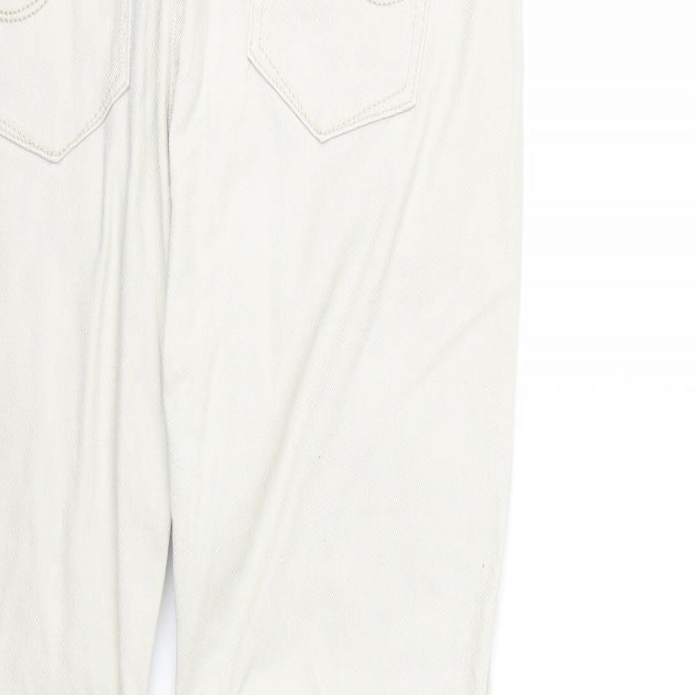 NEXT Womens Beige Denim Skinny Jeans Size 14 L29 in