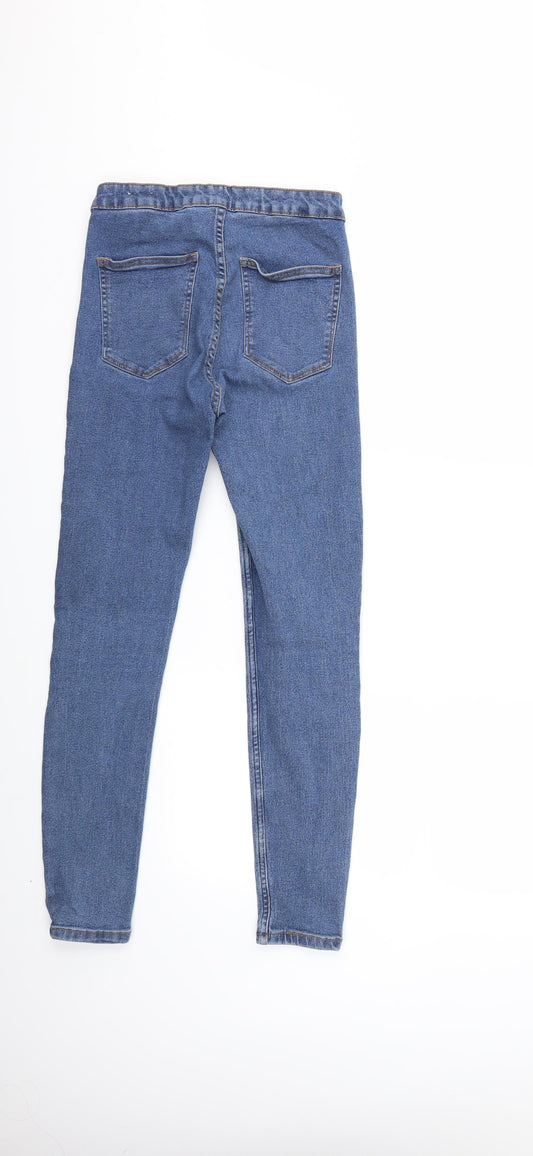 Bershka Womens Blue Denim Skinny Jeans Size 10 L26 in