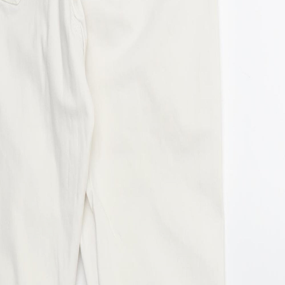 Denim & Co. Womens White Denim Skinny Jeans Size 14 L30 in