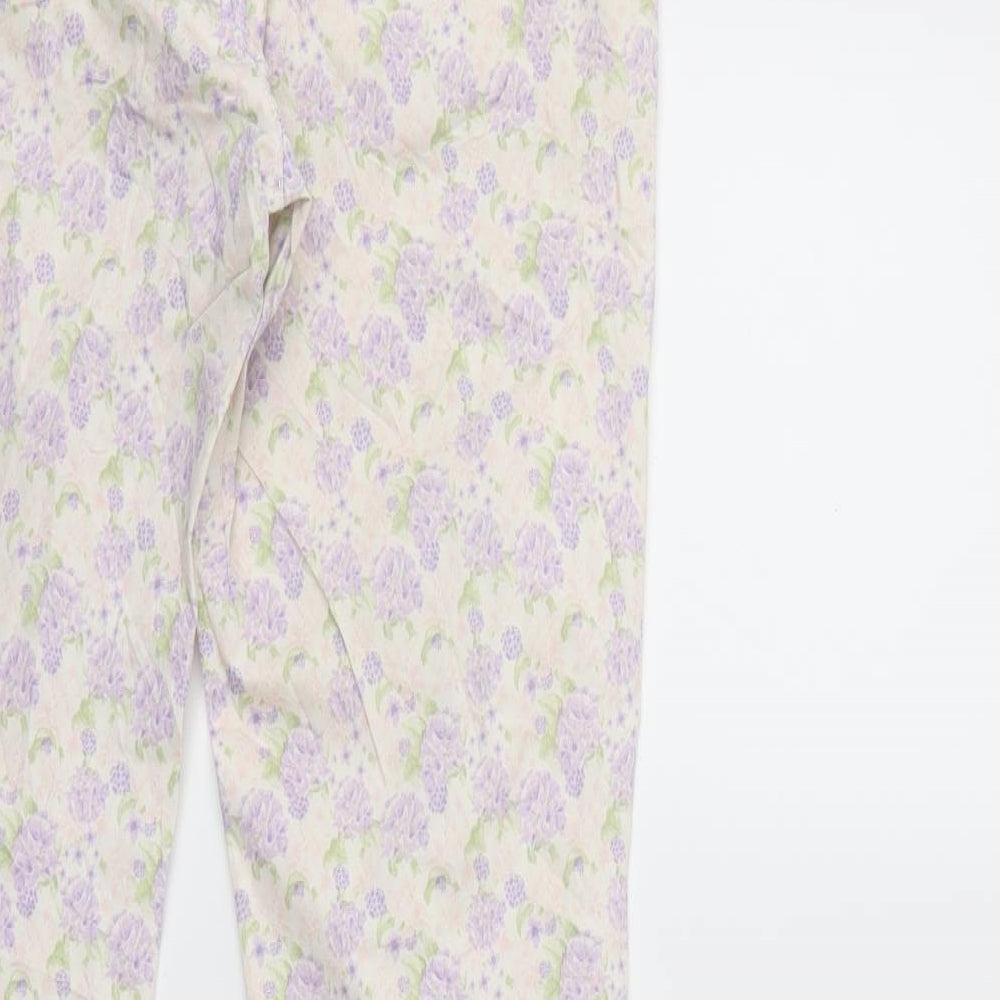 Womens UK Size 8 H&M Regular Fit Purple Trousers