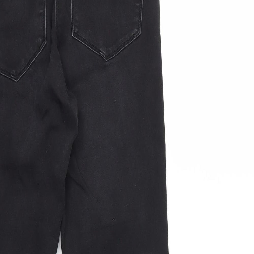 Womens UK Size 10 Papaya Regular Fit Skinny Black Jeans