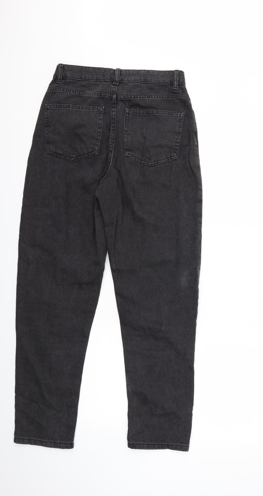 Denim & Co. Womens Black Denim Mom Jeans Size 8 L30 in