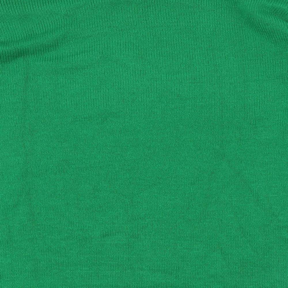 jdwilliams Womens Green Pullover Jumper Size L - button detail on arms