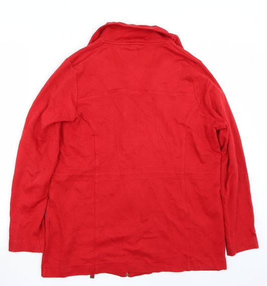 DASH Womens Red Jacket Coat Size 16