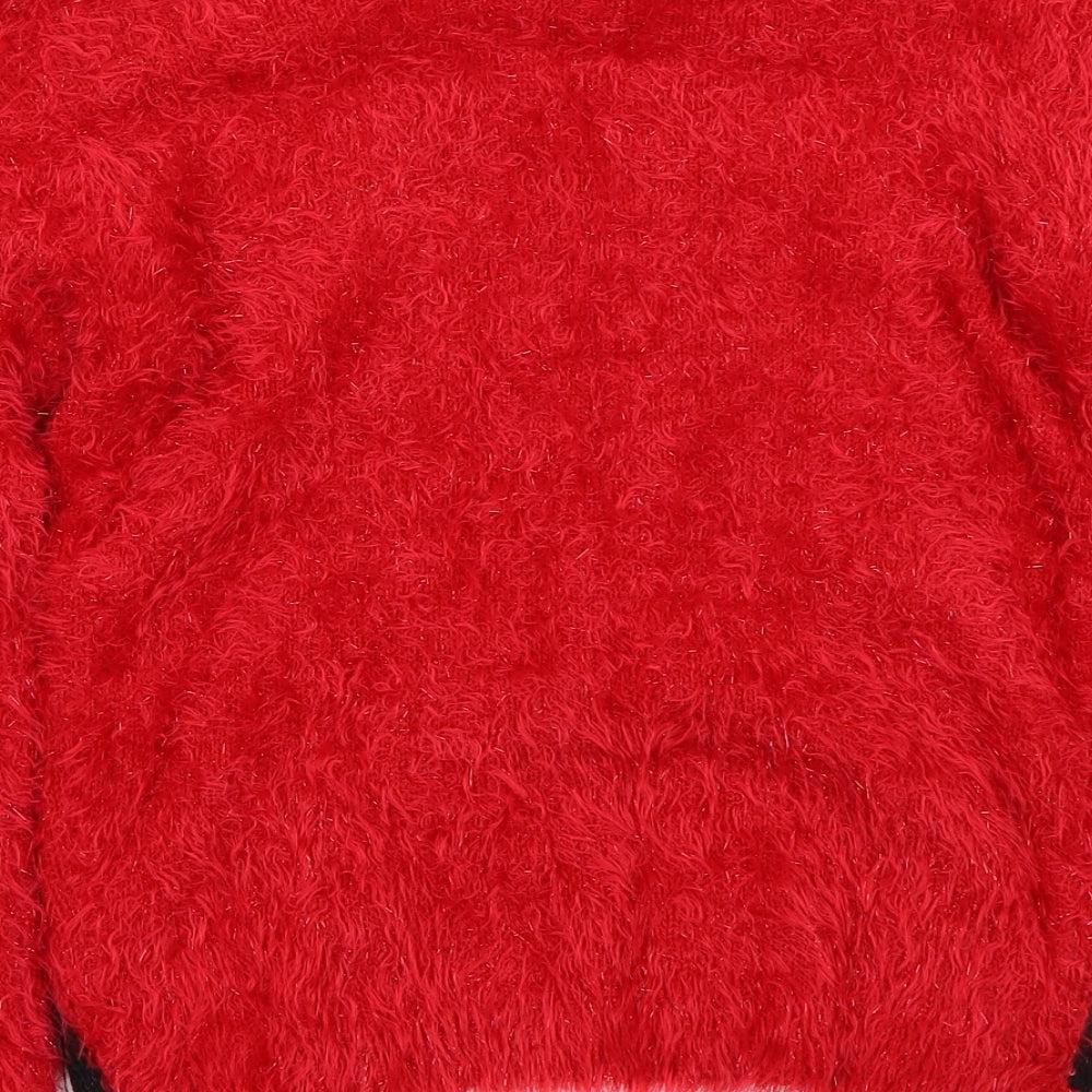 Papaya Womens Red Pullover Jumper Size S - Christams