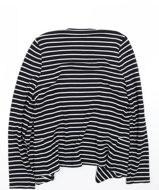 Wallis Womens White Striped Cardigan Jumper Size S