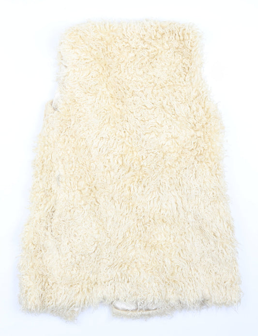 Internarcionale Womens Beige Gilet Coat Size 8