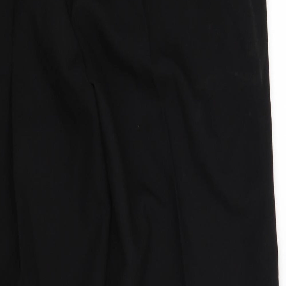 Womens UK Size 12 Mia Moda Regular Fit Dress Pants Black Trousers