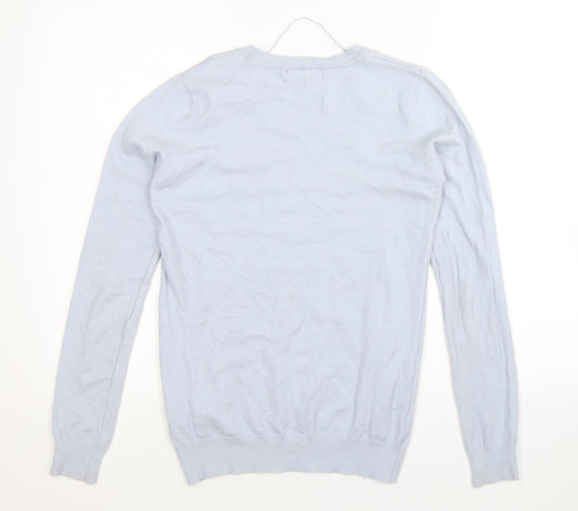 Atmosphere Womens Blue Floral Knit Pullover Jumper Size 8