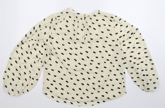 Womens UK Size 10 H&M Yellow Basic Blouse